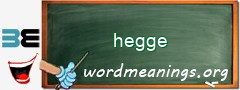 WordMeaning blackboard for hegge